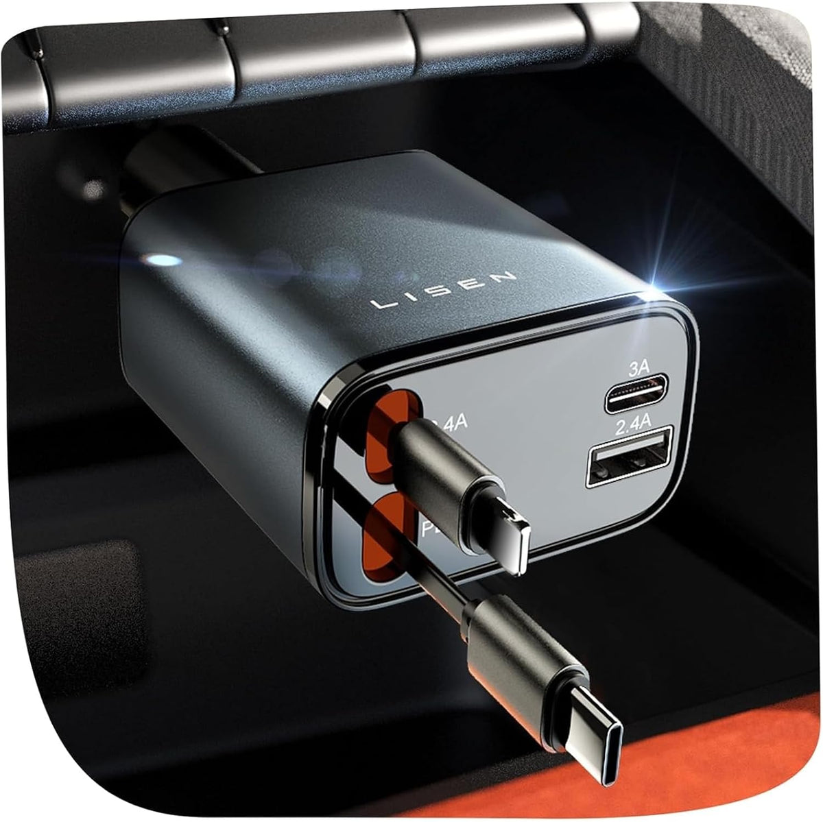 Retractable Fast Charger Cable | كابل شحن سريع قابل للسحب