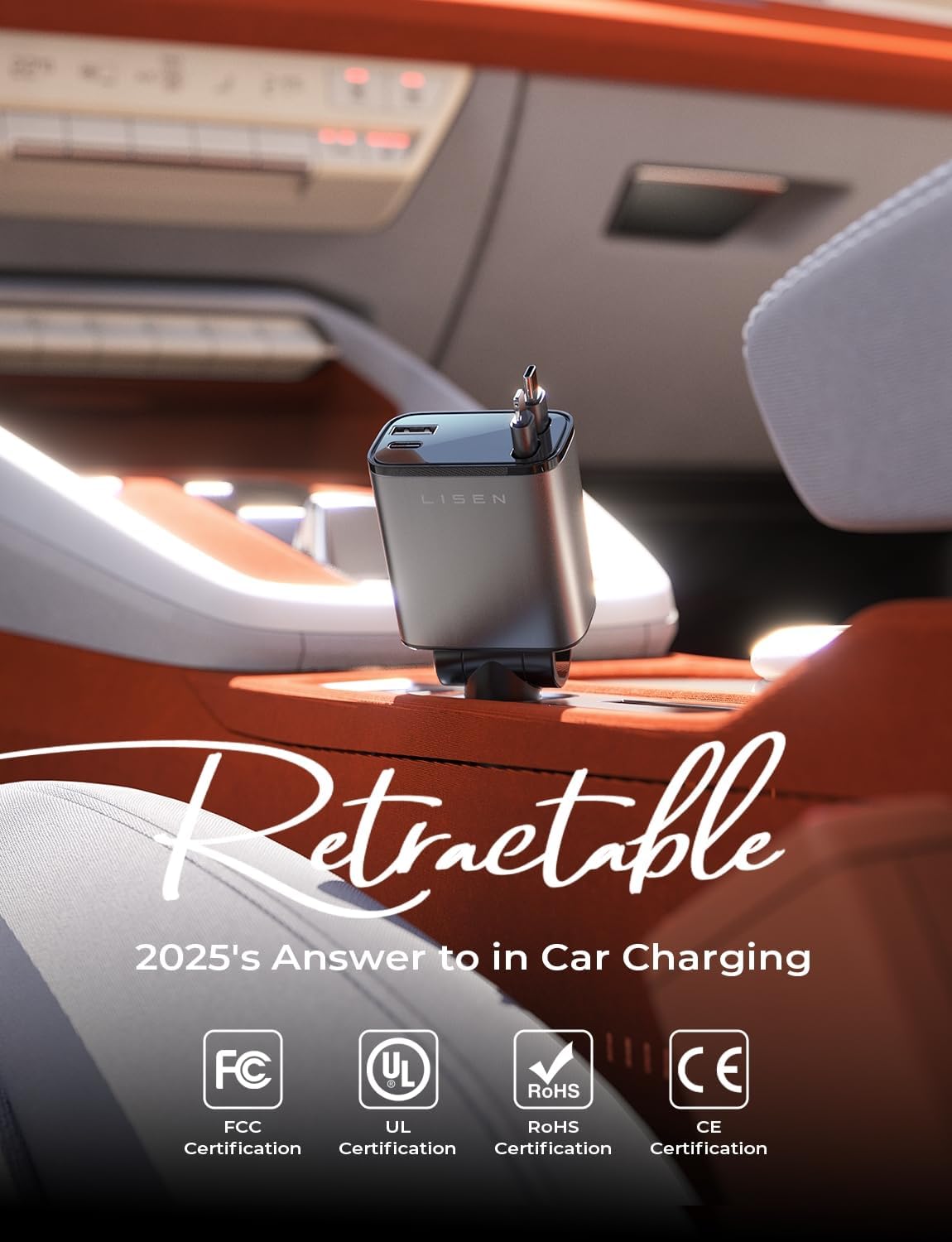 Retractable Fast Charger Cable | كابل شحن سريع قابل للسحب