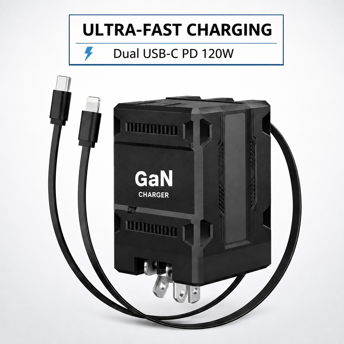 120W Retractable Fast Charger | شاحن سريع قابل للسحب