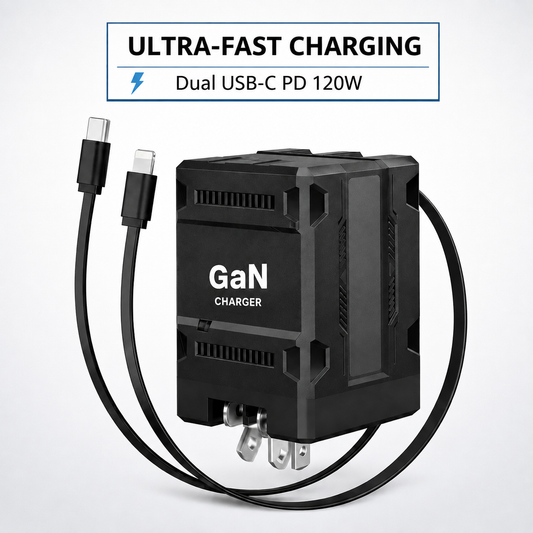 120W Retractable Fast Charger | شاحن سريع قابل للسحب