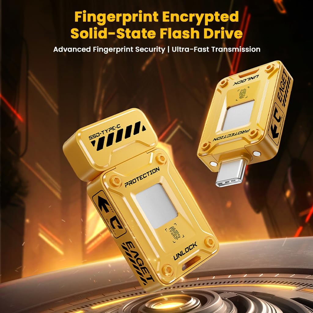 EAGET FU80 Fingerprint SSD – وحدة تخزين آمنة بالبصمة