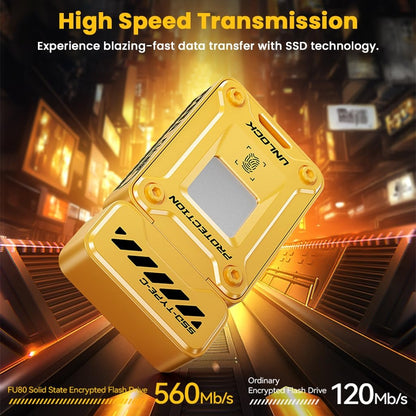 EAGET FU80 Fingerprint SSD – وحدة تخزين آمنة بالبصمة